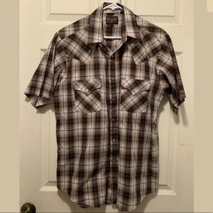 Mens Plains Westernwear Shirt Size M
